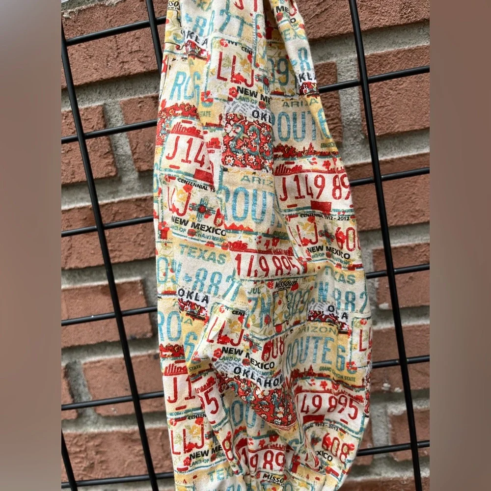 License plate trash bag holder